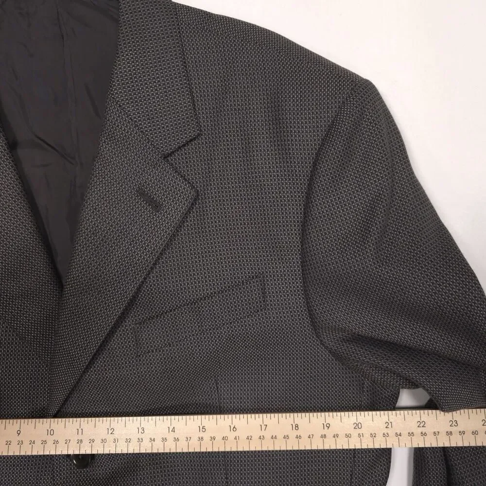 ARMANI COLLEZIONI Blazer 42R NEIMAN MARCUS‎ Sport Coat ITALY MADE Gray SILK WOOL